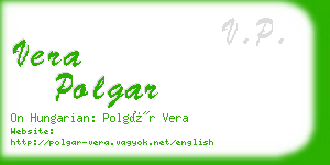 vera polgar business card
